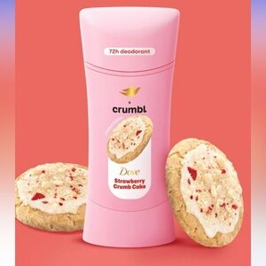 Dove X Crumbl Strawberry Crumb Cake Deodorant New